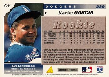 1996 Score #220 Karim Garcia Back