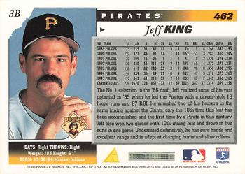 1996 Score #462 Jeff King Back