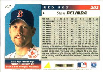 1996 Score #203 Stan Belinda Back
