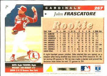 1996 Score #267 John Frascatore Back
