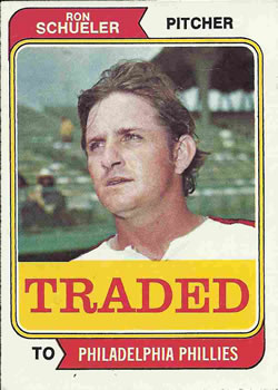 1974 Topps - Traded #544T Ron Schueler Front