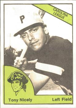 1978 TCMA Charleston Pirates #16 Tony Nicely Front