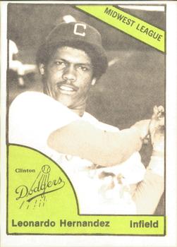 1978 TCMA Clinton Dodgers #0399 Leonardo Hernandez Front