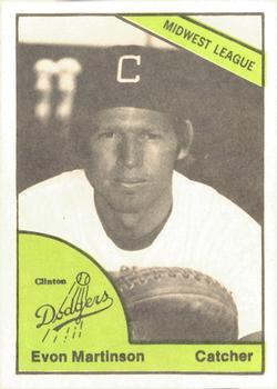 1978 TCMA Clinton Dodgers #0314 Evon Martinson Front