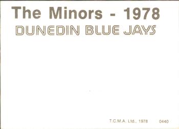 1978 TCMA Dunedin Blue Jays #0440 Roberto Galvez Back