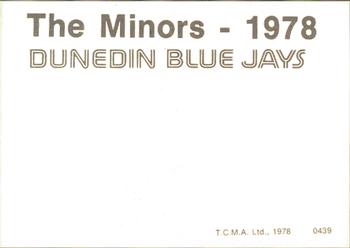 1978 TCMA Dunedin Blue Jays #0439 Rick Hertel Back