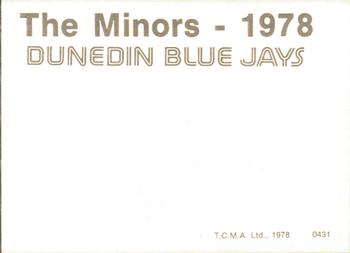 1978 TCMA Dunedin Blue Jays #0431 Denis Menke Back