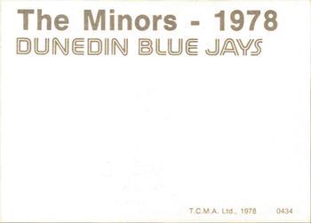 1978 TCMA Dunedin Blue Jays #0434 Andre Wood Back