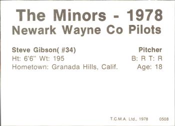 1978 TCMA Newark Wayne Co-Pilots #15 Steve Gibson Back