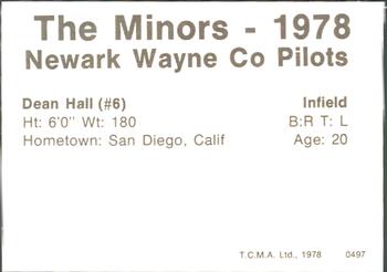 1978 TCMA Newark Wayne Co-Pilots #18 Dean Hall Back
