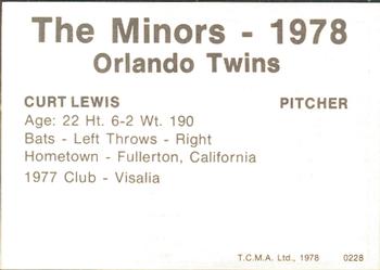 1978 TCMA Orlando Twins #0228 Mark Clapham Back