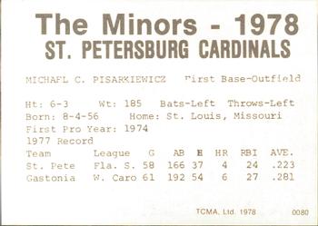 1978 TCMA St. Petersburg Cardinals #NNO Mike Pisarkiewicz Back