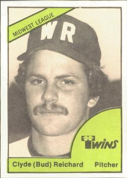 1978 TCMA Wisconsin Rapids Twins #0422 Clyde Reichard Front