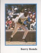 1990 Publications International Trivia Stickers #NNO Barry Bonds Front