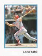 1990 Publications International Trivia Stickers #NNO Chris Sabo Front