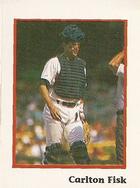 1990 Publications International Trivia Stickers #NNO Carlton Fisk Front