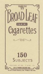 2012 Panini Golden Age - Mini Broad Leaf Brown Ink #77 John F. Kennedy Back