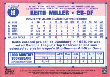 2013 Topps Archives #208 Keith Miller Back