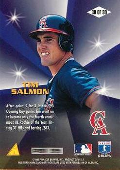 1996 Score - Diamond Aces #30 Tim Salmon Back