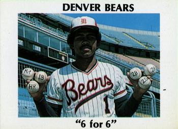 1978 Tiefel & Associates Denver Bears #NNO Tony Bernazard Front