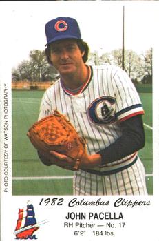 1982 Columbus Clippers Police #NNO John Pacella Front