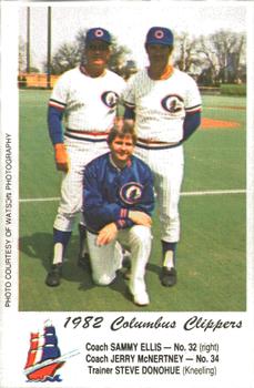 1982 Columbus Clippers Police #NNO Clippers Staff (Sammy Ellis / Jerry McNertney / Steve Donohue) Front