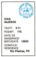 1982 All-Star Game Program Inserts #NNO Ivan DeJesus Back