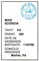 1982 All-Star Game Program Inserts #NNO Mike Scioscia Back