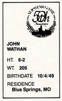 1983 All-Star Game Program Inserts #NNO John Wathan Back