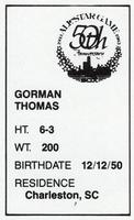 1983 All-Star Game Program Inserts #NNO Gorman Thomas Back