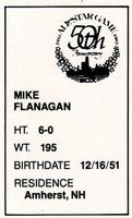 1983 All-Star Game Program Inserts #NNO Mike Flanagan Back