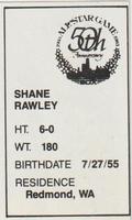 1983 All-Star Game Program Inserts #NNO Shane Rawley Back