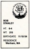 1983 All-Star Game Program Inserts #NNO Bob Stanley Back