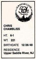 1983 All-Star Game Program Inserts #NNO Chris Chambliss Back