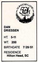 1983 All-Star Game Program Inserts #NNO Dan Driessen Back