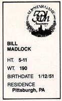 1983 All-Star Game Program Inserts #NNO Bill Madlock Back