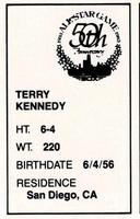 1983 All-Star Game Program Inserts #NNO Terry Kennedy Back