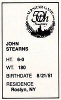 1983 All-Star Game Program Inserts #NNO John Stearns Back