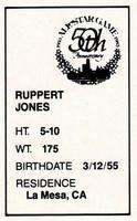 1983 All-Star Game Program Inserts #NNO Ruppert Jones Back