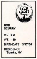 1983 All-Star Game Program Inserts #NNO Rod Scurry Back