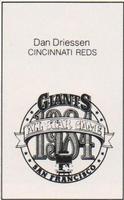 1984 All-Star Game Program Inserts #NNO Dan Driessen Back