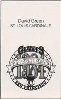 1984 All-Star Game Program Inserts #NNO David Green Back