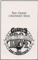 1984 All-Star Game Program Inserts #NNO Ron Oester Back