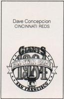 1984 All-Star Game Program Inserts #NNO Dave Concepcion Back