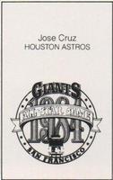 1984 All-Star Game Program Inserts #NNO Jose Cruz Back
