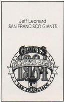 1984 All-Star Game Program Inserts #NNO Jeff Leonard Back