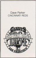 1984 All-Star Game Program Inserts #NNO Dave Parker Back