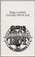 1984 All-Star Game Program Inserts #NNO Greg Luzinski Back