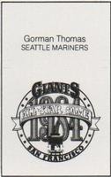1984 All-Star Game Program Inserts #NNO Gorman Thomas Back