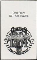 1984 All-Star Game Program Inserts #NNO Dan Petry Back